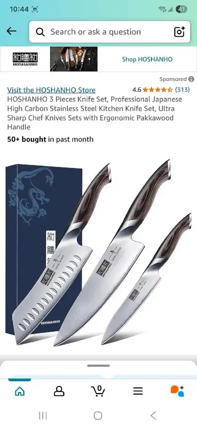 HOSHANHO 3 Pieces Knife Set, View more