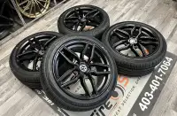 17" Satin Black Rims 5x112 & Tires 225/45R17 - Volkswagen Cars