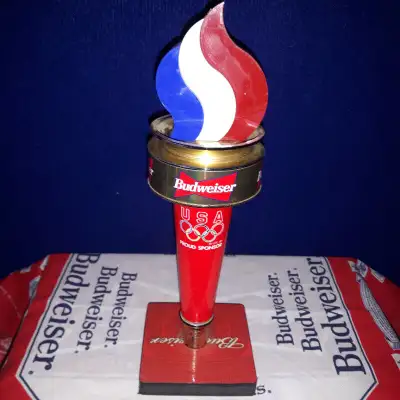 BUDWEISER ITEM BT28 1996 OLYMPIC TORCH TAP HANDLE- RARE!, View more