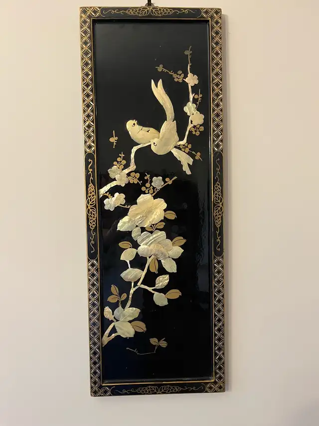 2  Vintage Mother-of-Pearl Inlay of Birds and Flowers in Arts & Collectibles in Markham / York Region - Image 3