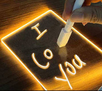 1 Set Note Board Creative LED Night Light, USB Message Board Hol