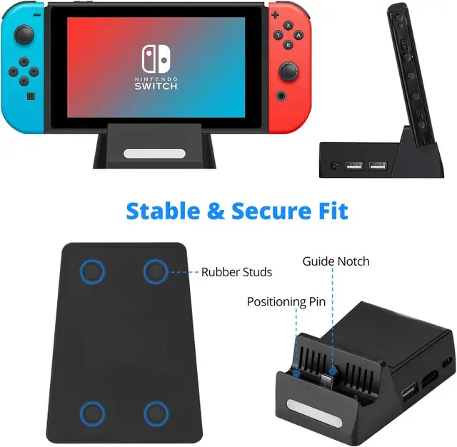 Mini Charging Dock for Nintendo Switch with Charger