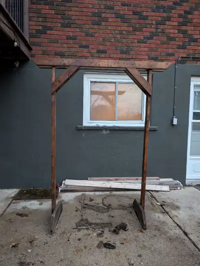 Wooden arch Stained dark Used for my wedding