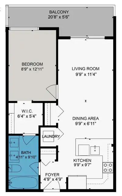 1 bed 1 bath 4 yr old Condo