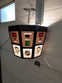 Hanging NHL Penguins Light Fixture