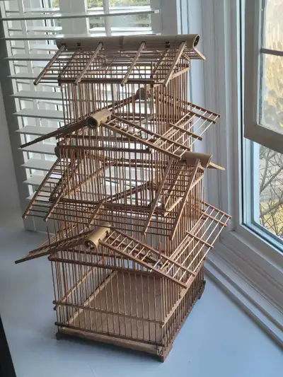 vintage traditional pagoda-style bamboo Wood Birdcage.Bird Cages, View more