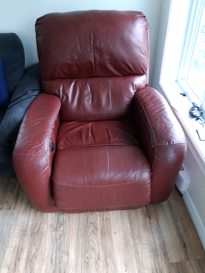 Fauteuil en cuir veritable inclinable electrique, View more