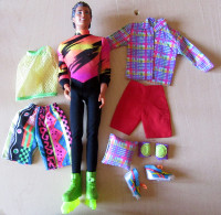 Vintage Mattel Malibu Hot Skating Ken doll - loose 1994 - Rare