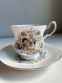 Princess Diana and Prince Charles Bone China Vintage Tea Cup and