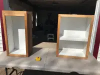 Two unfinished cabinets 