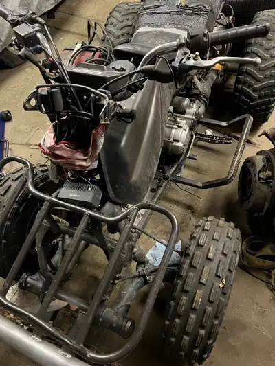 Honda trx250 got it trade, Has No plastics, had it running few years back ran good. I’m sure it will...
