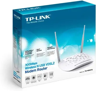 TP-Link TD-W9970 300Mbps Wireless Modem Router - White, View more
