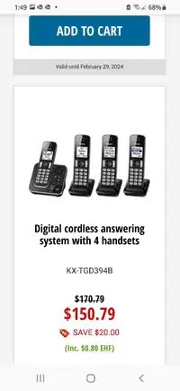 Téléphones Sans Fil avec Répond/Cordless Phones & Ans Machine
