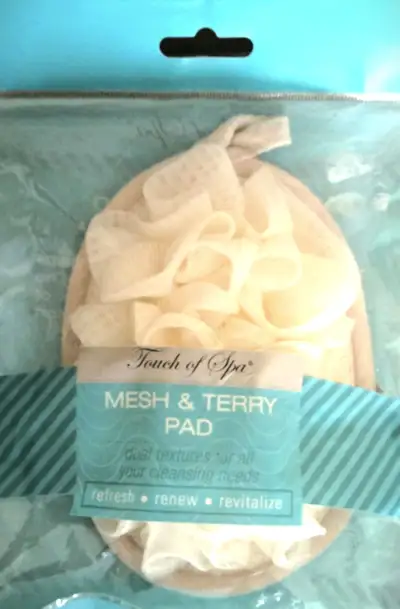 "TOUCH OF SPA" 2-SIDED MESH & TERRY CLEANSING PAD, View more