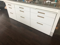 White Minimalist Multi-Depth Cabinet