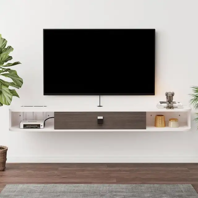 Floating TV Unit, 55'' Wall Mounted TV Cabinet in TV Tables & Entertainment Units in Markham / York Region - Image 2