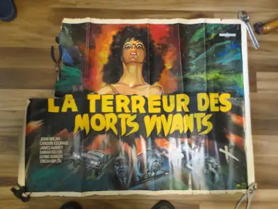 très rare affiche poster de salle de cinéma; La terreur des mort, View more
