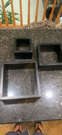 Wall shelf nesting cubes - set of 3