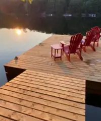 Waterfront Cottage Rental with new Luxury Bunkie