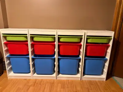 Great condition. Each shelf with the bins is $80 All 4 $320