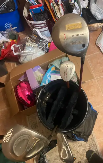 golf bag with clubs , View more