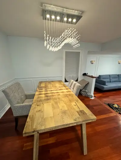 Structube Mango Wood Dining Table & Armchair, View more