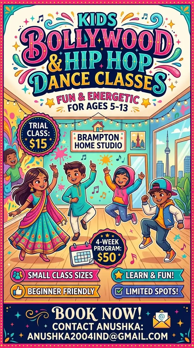 Kids Bollywood & Hip-Hop Dance Classes | Brampton