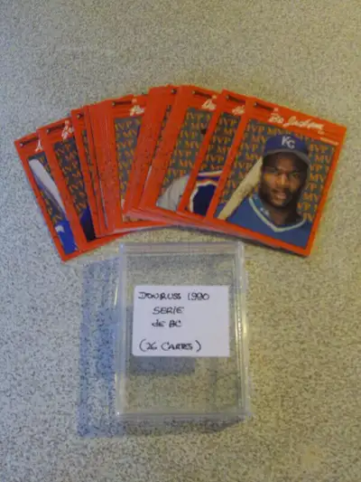 Serie complete de 26 cartes de Baseball Donruss BC Cartes de 1990...incluant: B.Jackson K..C BC 1 T....