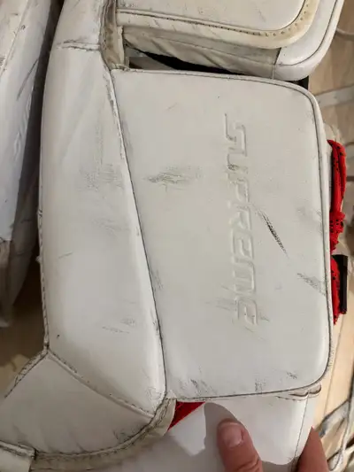 goalie pads, blocker and glove, View more