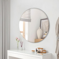 #ROVARD 24 Inch Circle Mirror with Beveled Polished Edge