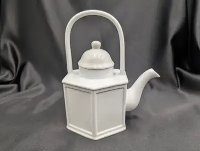 7 inch or 17.75 cm from handle to spout 4 1/2 inch or 11.5 cm across approx. 7 3/4 inch or 19.5 cm t...