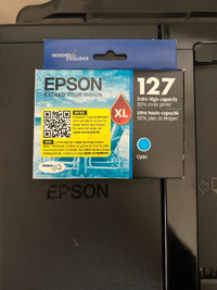 Epson 127 XL Cyan Printer Ink Cartridge - unopened