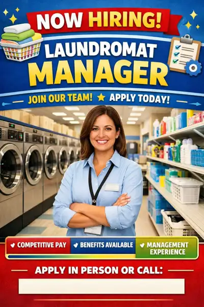 Laundromat Manager / Lead Attendant, View more
