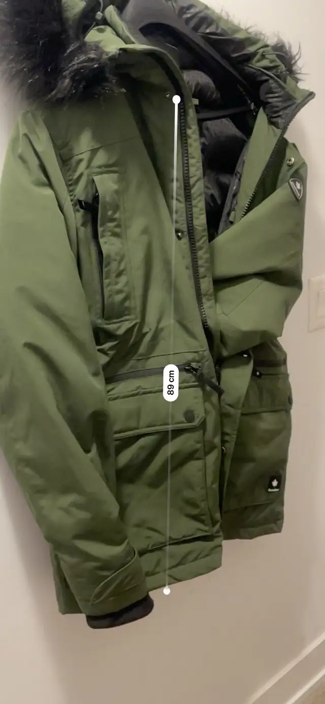 Canadiana Men's Faux Fur Trim Hooded Parka in Men's in Oshawa / Durham Region - Image 8