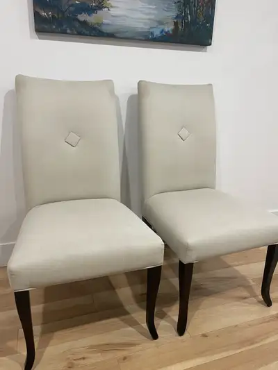 6 Fabric Dining Chairs - $300, View more