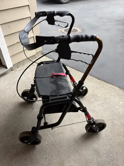 Walker with seat and under-seat carry space, View more
