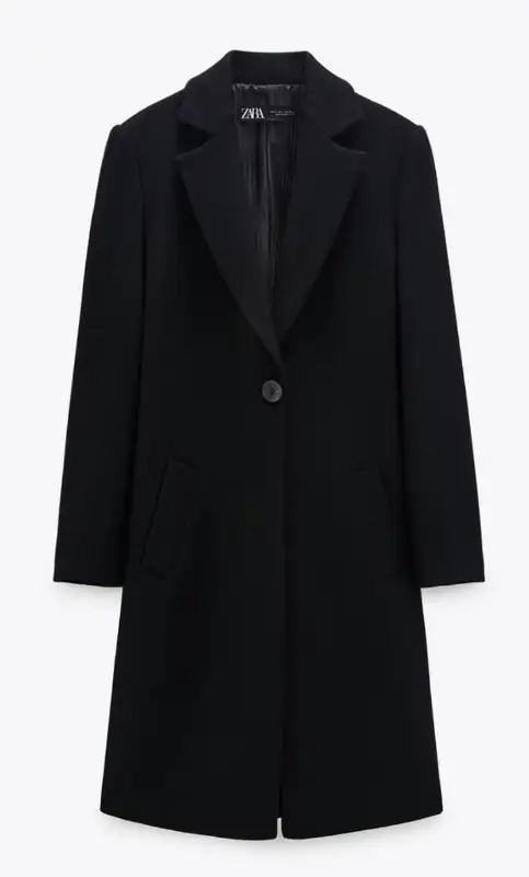 Zara manteau black laine wool coat jacket blazer aritzia leather in Women's - Tops & Outerwear in City of Montréal - Image 4
