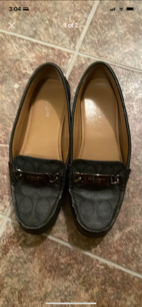Coach black loafers