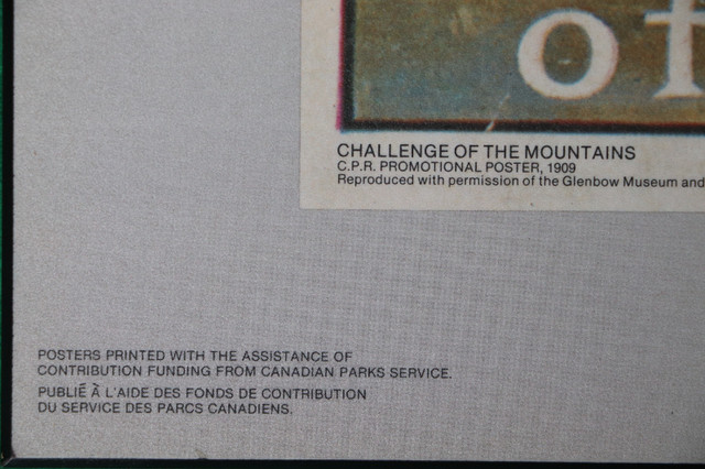 1909 CPR Poster, The Challenge of the Mountains, Reprint plaque in CDs, DVDs & Blu-ray in Calgary - Image 4