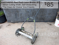 EARTHWISE Eco-Friendly Reel Push Lawn Mower 18inch Adjustable