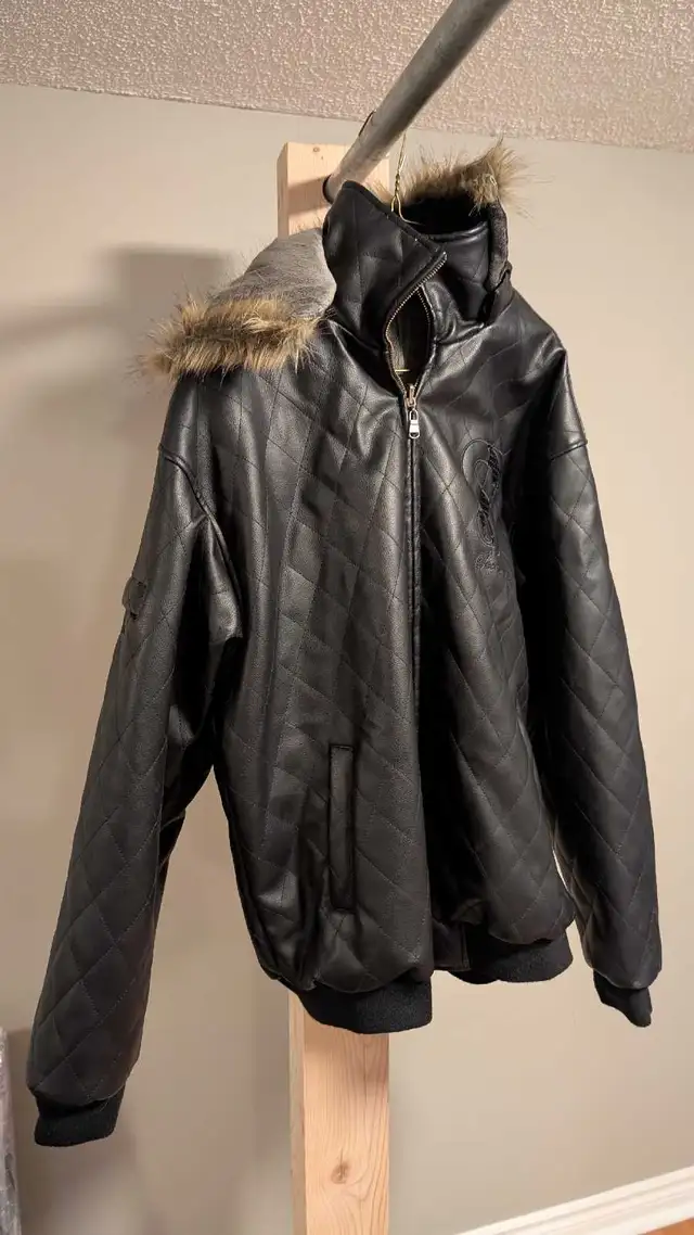Sean John leather reversible jacket XL