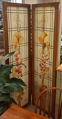 1973 Eaton Market Square Stained Glass Shutters now Room Divider