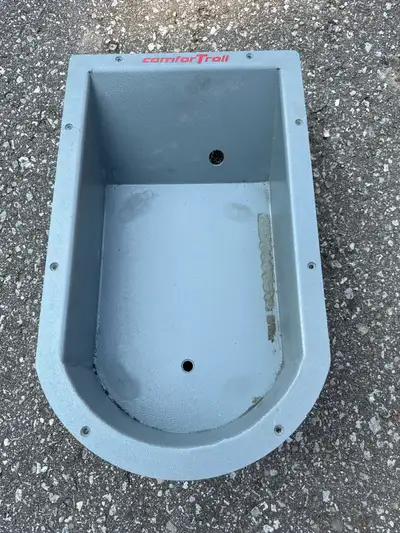 Comfort Troll trolling motor bow pedal tray. Powder coated aluminum tray. Inside opening 9” x 13” x...