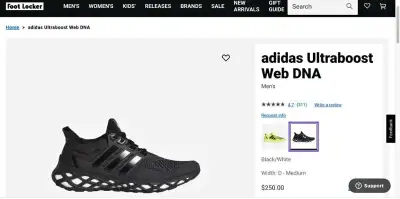 Adidas Ultraboost Web DNA Low Core GY4173 Black Carbon Primeknit, View more