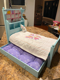 American Girl Doll Bed and Blanket Set