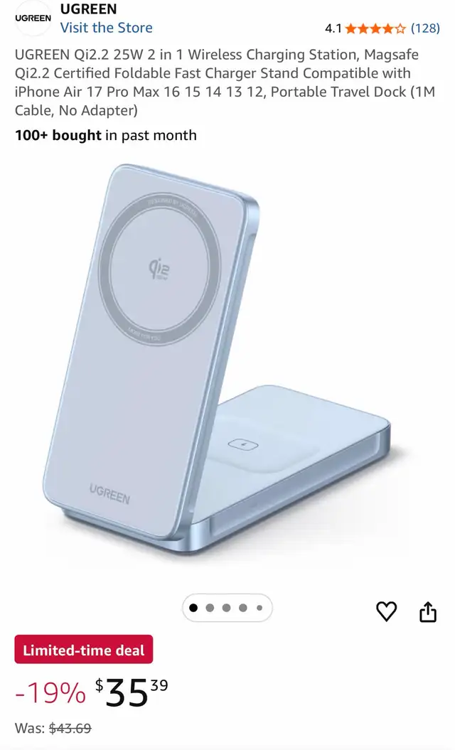 Ugreen Qi2.2 Charger in Cell Phone Accessories in Kitchener / Waterloo - Image 2
