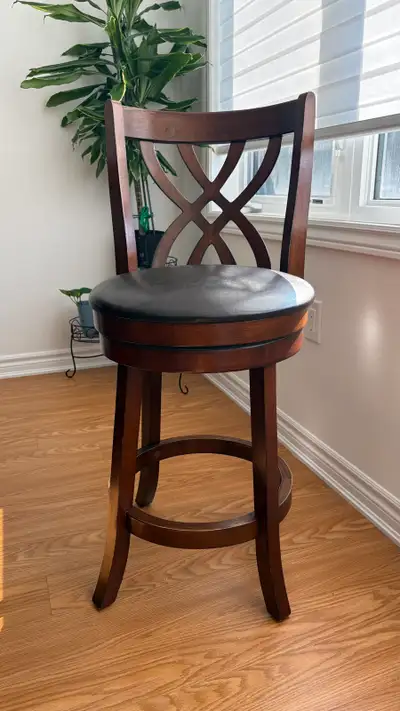Solid Wood Dining Table + 6 Swivel Chairs, View more