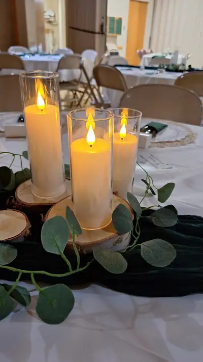 Approx 80 birch tree cookies of various sizes. Used for one evening at wedding.