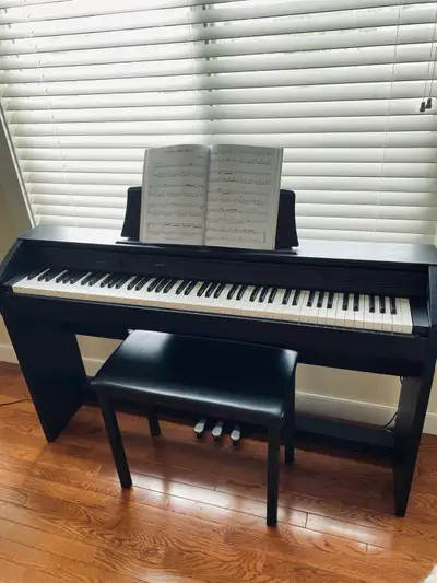 High-End Casio Privia with authentic 88 weighted keys piano, View more