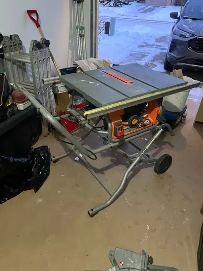 Ridgid table saw with stand , View more
